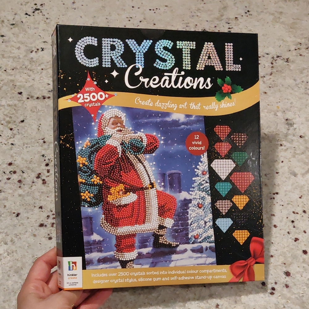 New!Crystal Creations Crafts Canvas 2500pc Diamond Painting Christmas Santa
